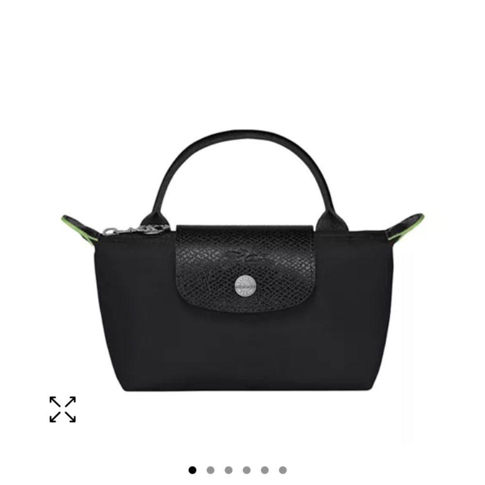 Longchamp Black Mini Bag with Leather Trim